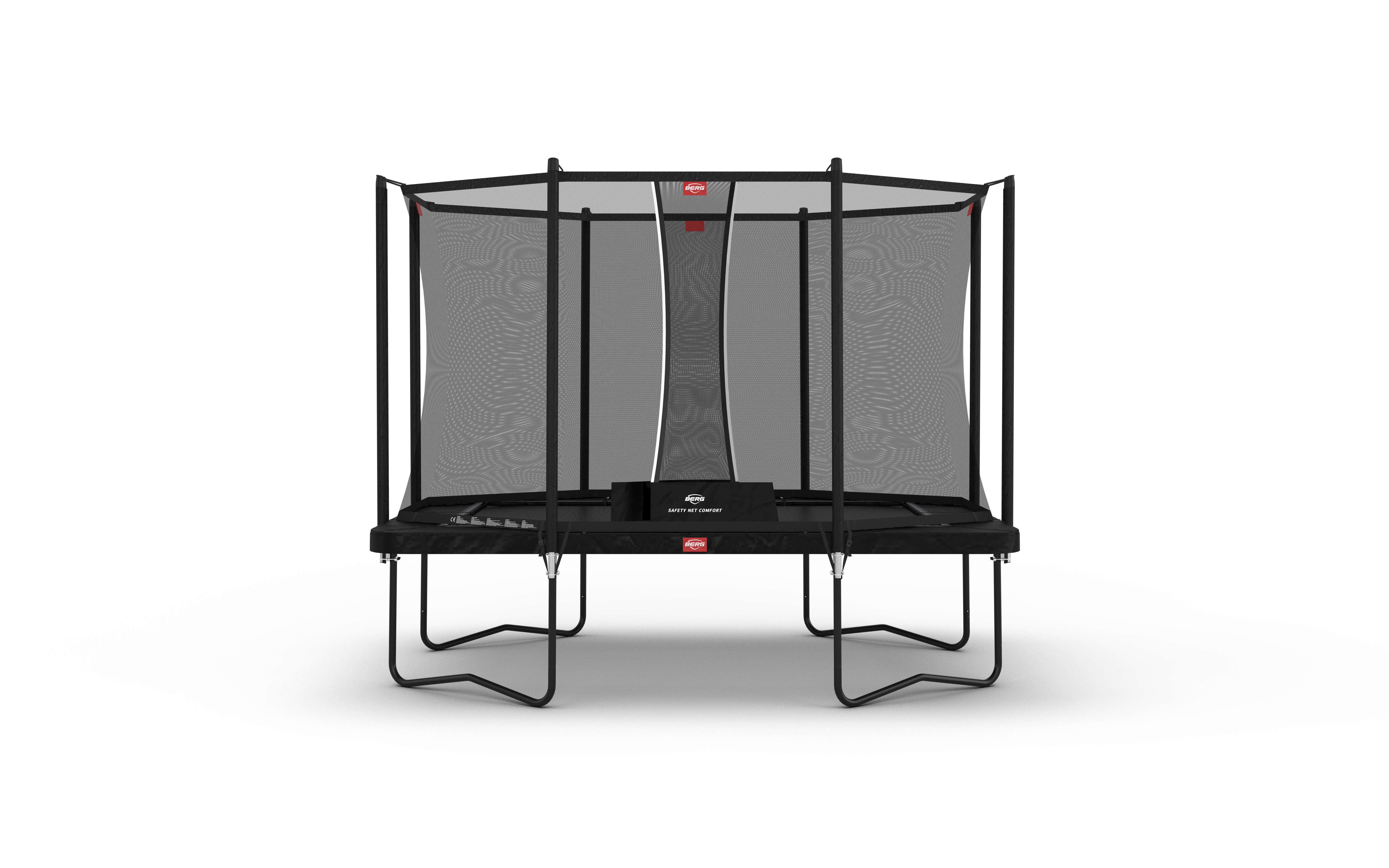 BERG Ultim Favorit Regular 330 Black — Rectangular trampoline with safety net